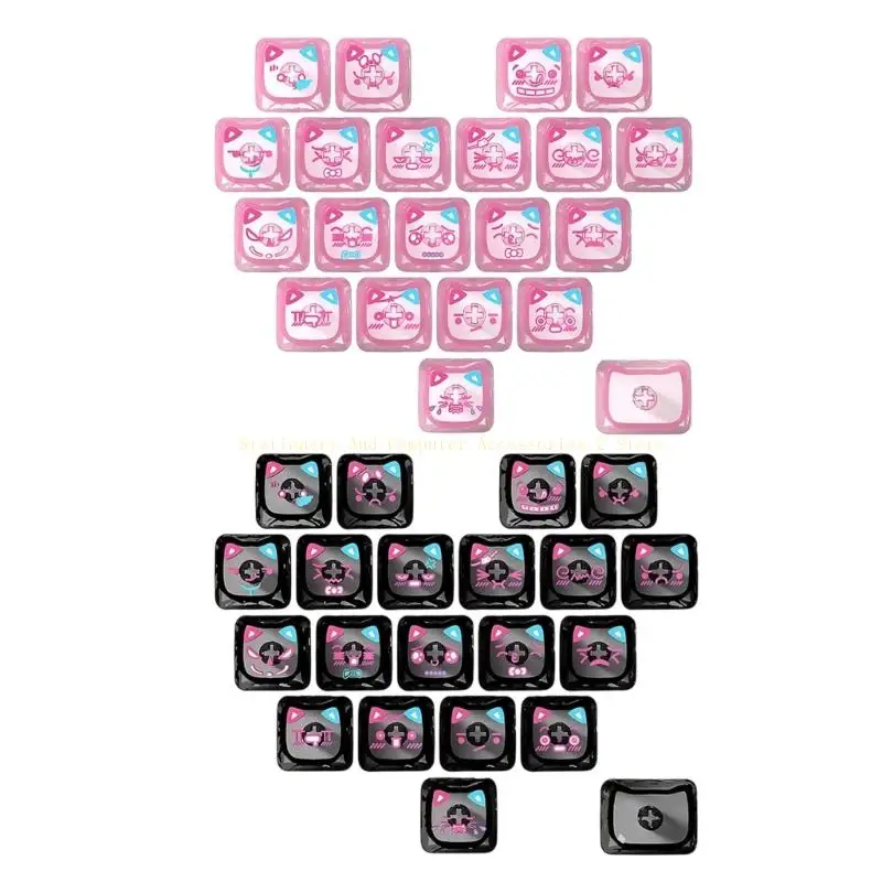 

Nighttimes Glowing Keycaps 21 Set Multiple Color Scratch Resistant Surfaces