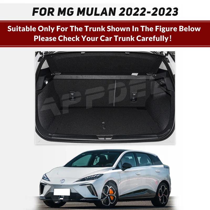 Auto Full Coverage Trunk Mat For MG MULAN 2022 2023 Car Boot Cover Pad Cargo Liner Interior Protector Accessories