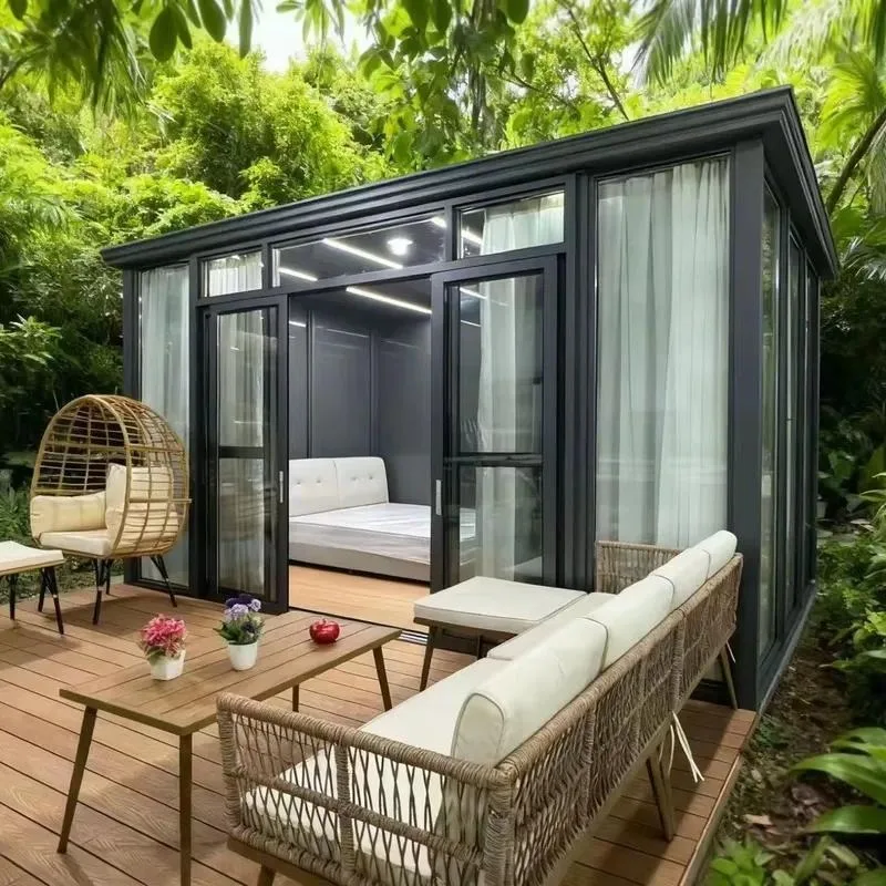 Modern Glass Sunroom Aluminum Alloy Greenhouse for Villa Terrace Expansion Outdoor Garden Room Conservatory Structure