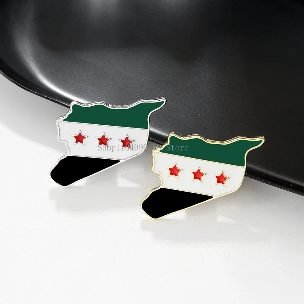 سوريا العلم شارة بدبابيس الجمهورية العربية السورية خريطة السوري دبابيس معدنية الشعار الوطني شارات السوري الملابس التلبيب دبابيس تزيين