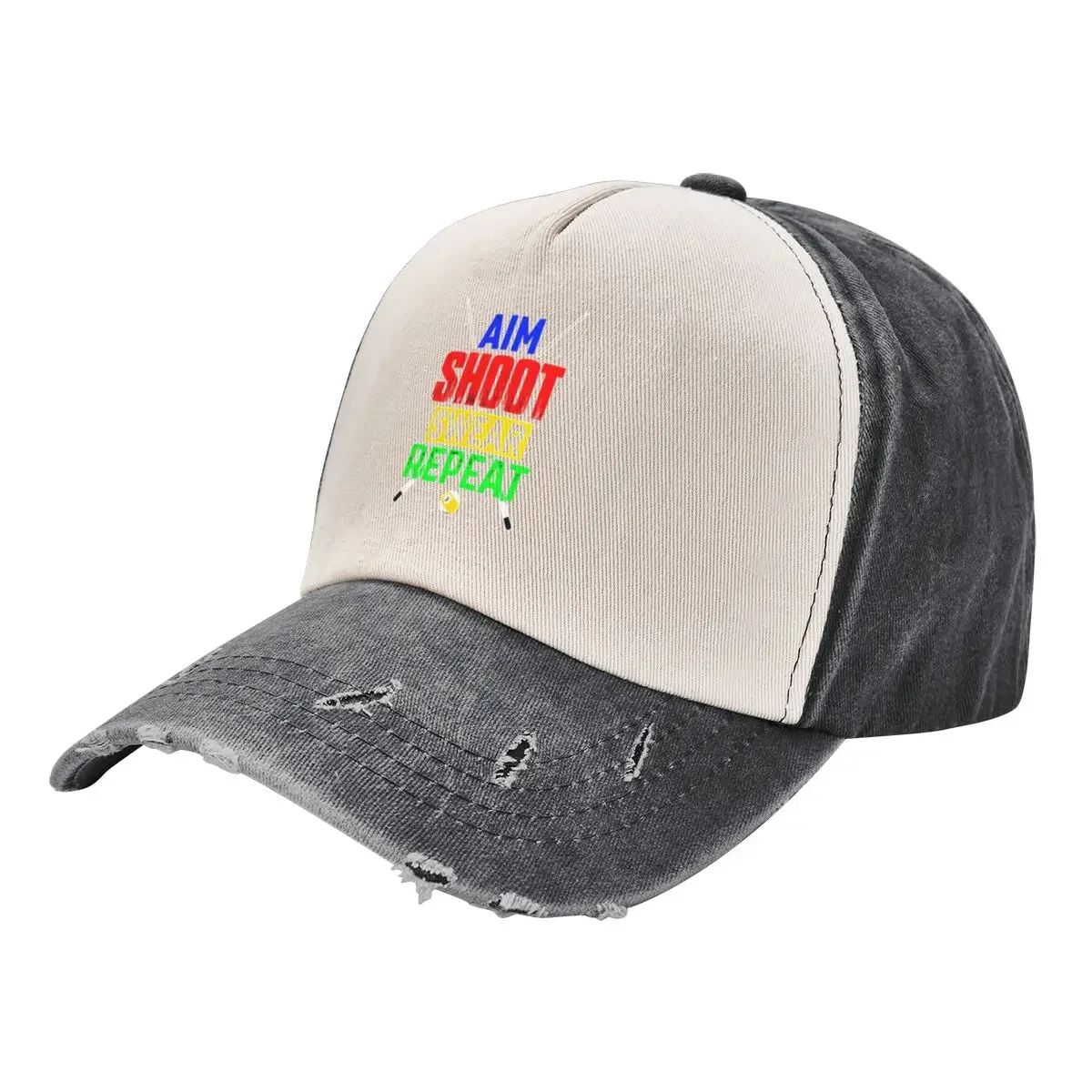 

Aim Shoot Swear Repeat (Nine Ball) Baseball Cap Streetwear luxury caps luxury woman cap Hat Luxury Brand Women's Men's