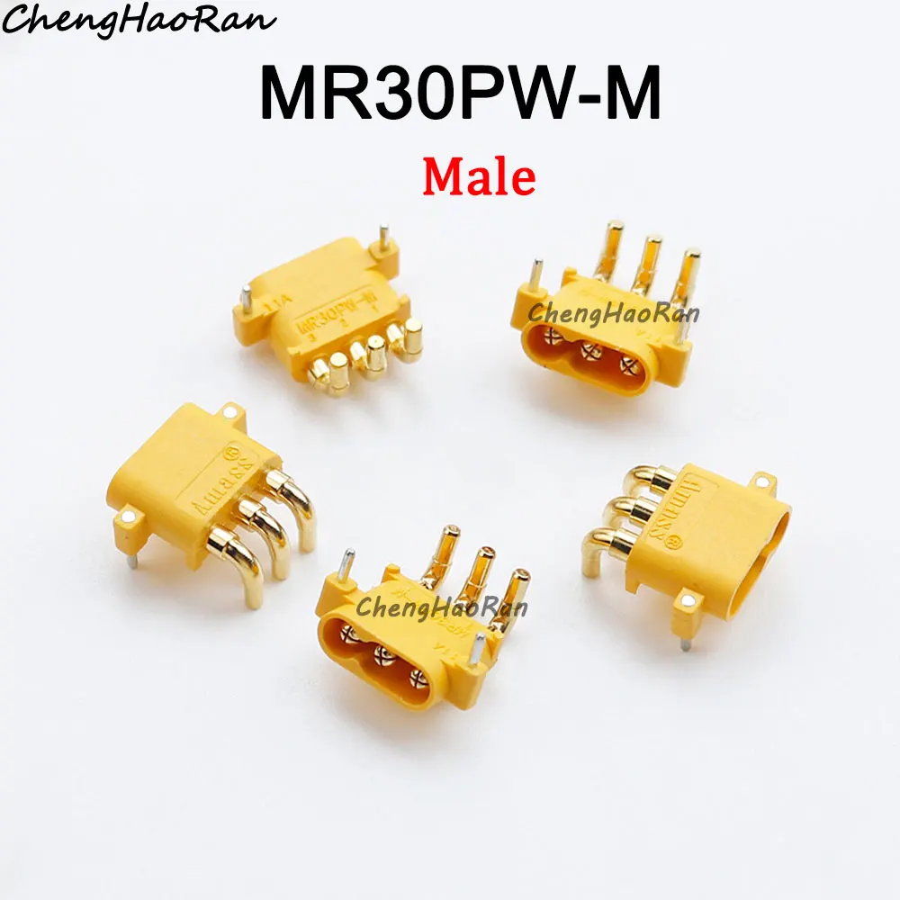 1 Pc Amass MR30PW-M MR30PW-F męskie złącze żeńskie poziome PCB moc wtyczka ładowania Socke bateria litowa silnik Model samolotu