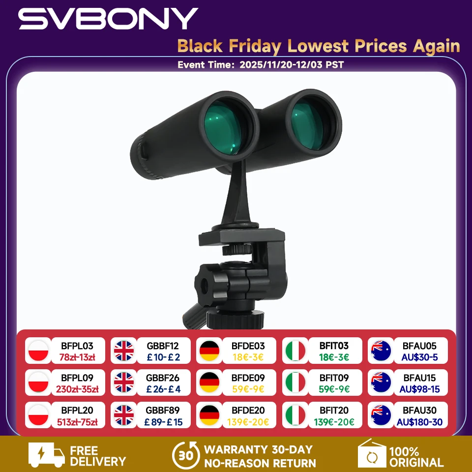 yZ[zSvbony SV202 AbvO[hoዾL ED 8x32/8X42/10X42mm Bak4 vY IPX7 hh܃o[hEHb`Op