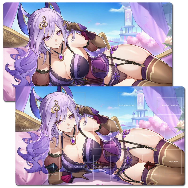 

YuGiOh SolSolfachord Gracia TCG CCG Playmat Trading Card Game Mat Table Desk Gaming Play Mat Mouse Pad 60x35cm Free Bag