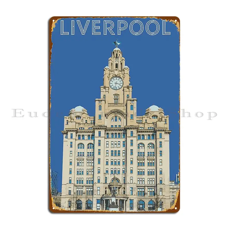 Liverpool Metal Plaque Wall Decor Vintage Club Create Garage Tin Sign Poster