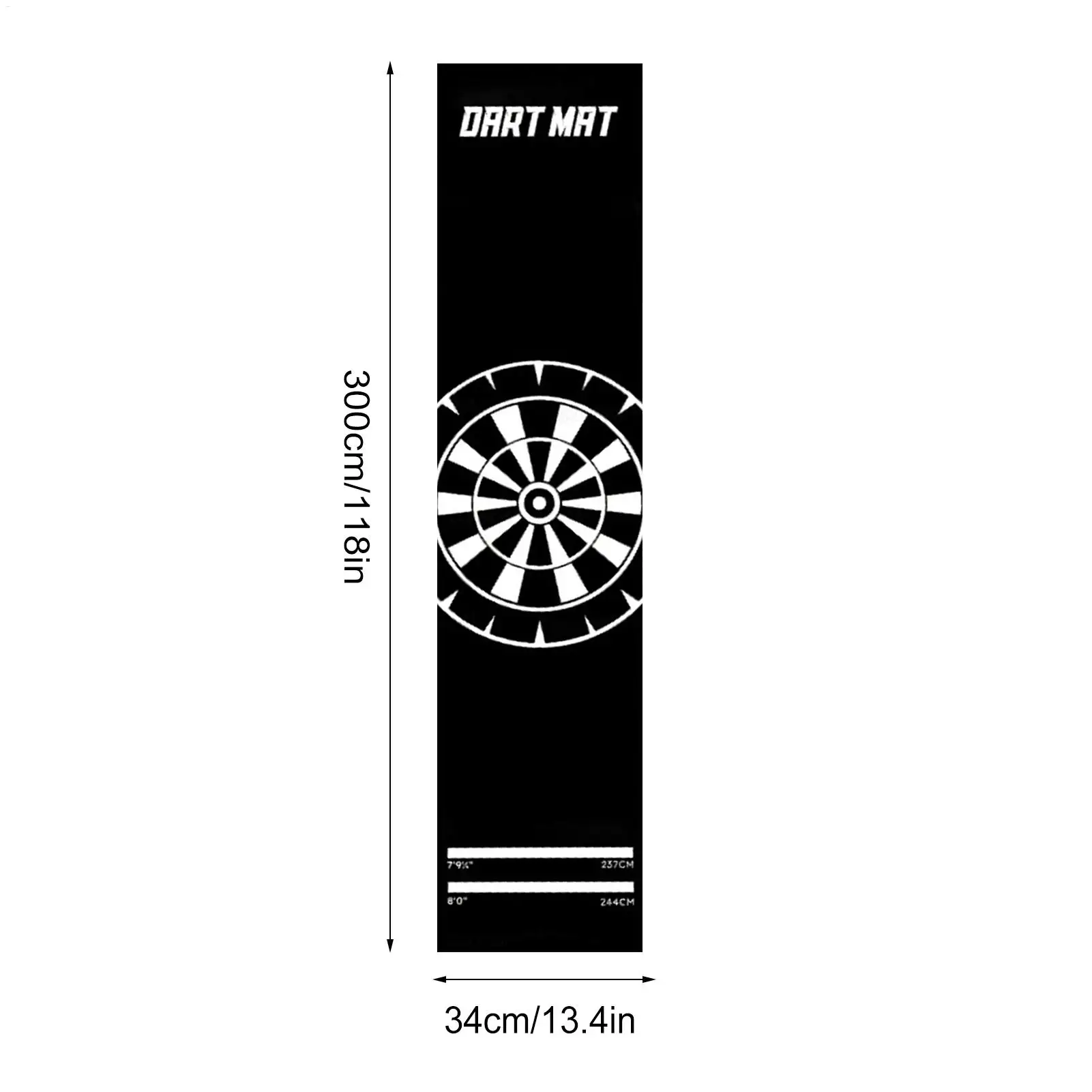 Dart Mat Non Slip Darts Mat Checkouts with Throw Lines Heavy Duty Dart Points and Flooring Protector for Game Room Office Sports view 6
