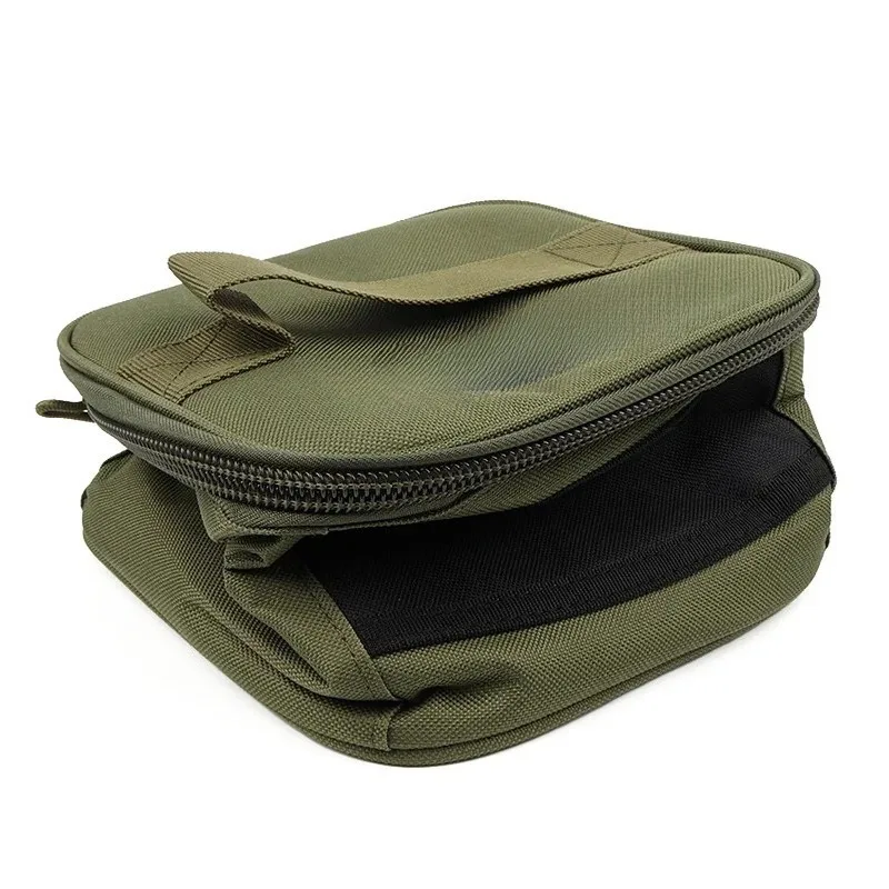 Bolsa de pesca impermeable verde militar plegable con ruedas