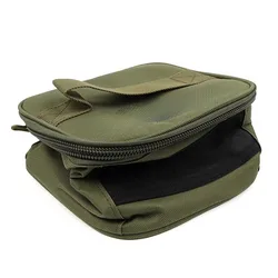 Bolsa de pesca impermeable verde militar plegable con ruedas