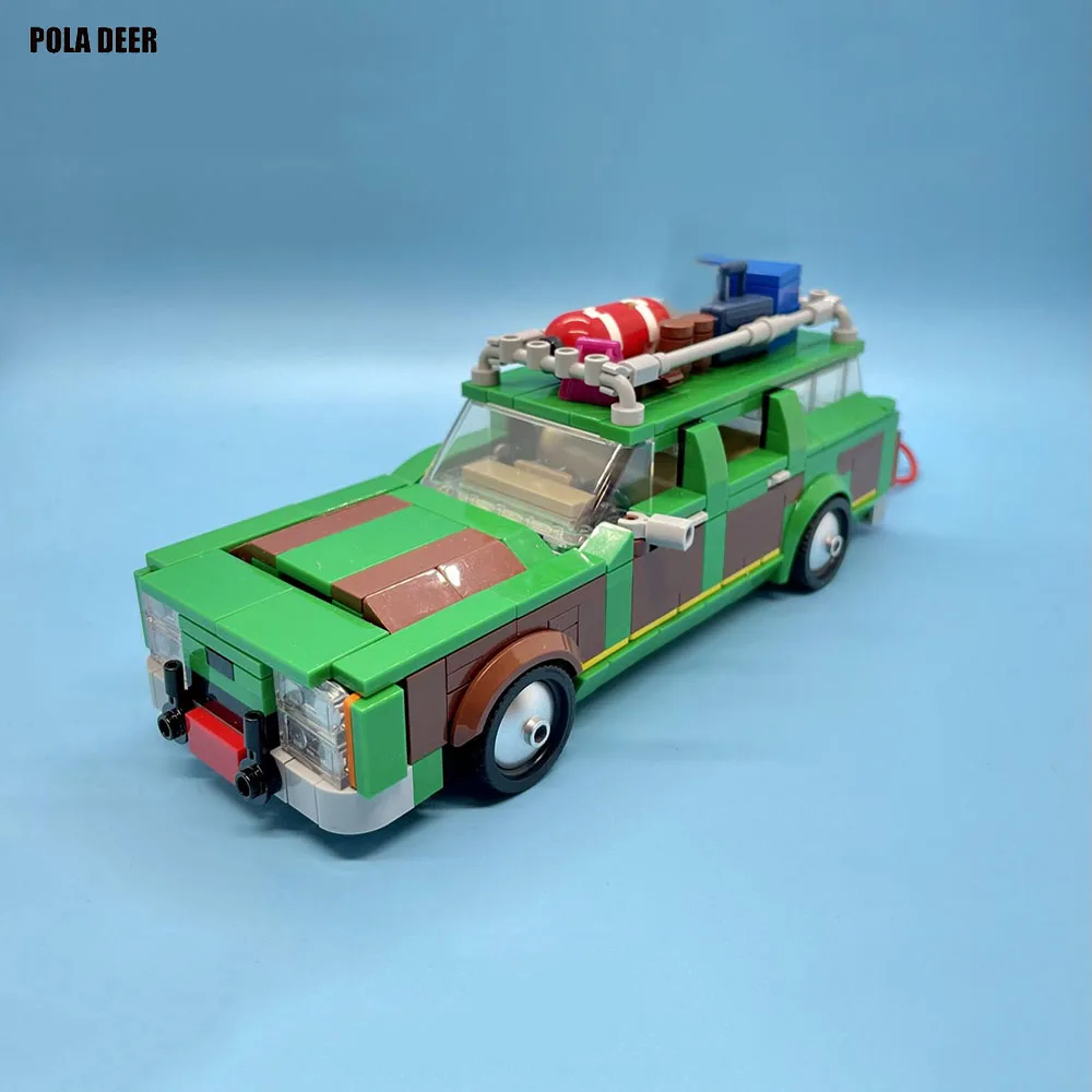 Poladeer 351 Pcs Family Vacation Travel Truck Small Particle Assembly Building Blocks Boy Puzzle Model Toy Birthday Holiday Gift