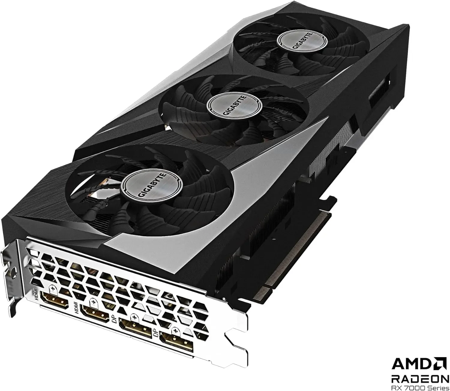 بطاقة رسومات GV-R76GAMING OC-8GD Radeon RX 7600 Gaming OC 8G، 3X WINDFORCE Fans 8GB 128-bit GDDR6، بطاقة فيديو