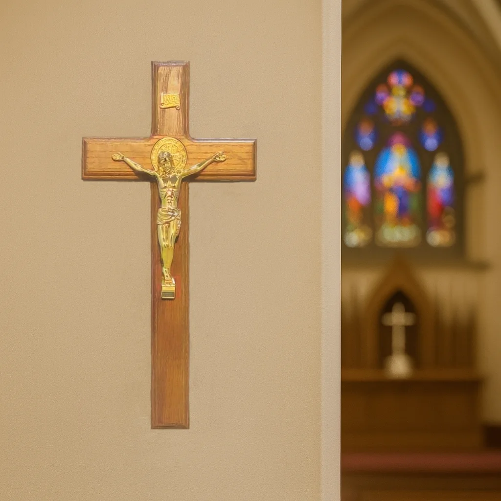 

Catholic Crucifix Wall Cross, Jesus Christ Inspirational Home Décor, Religious Devout Gift, 11.6"H, Renaissance Sculpture