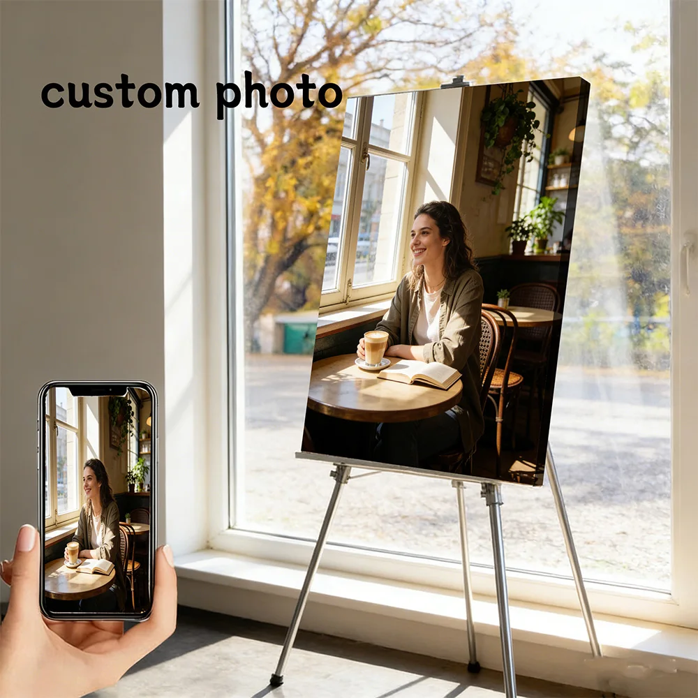 Custom Personal Photos With Frames Canvas Paintings Custom Posters Birthday Gifts Art Photos Pets Wedding Photos Business Logo