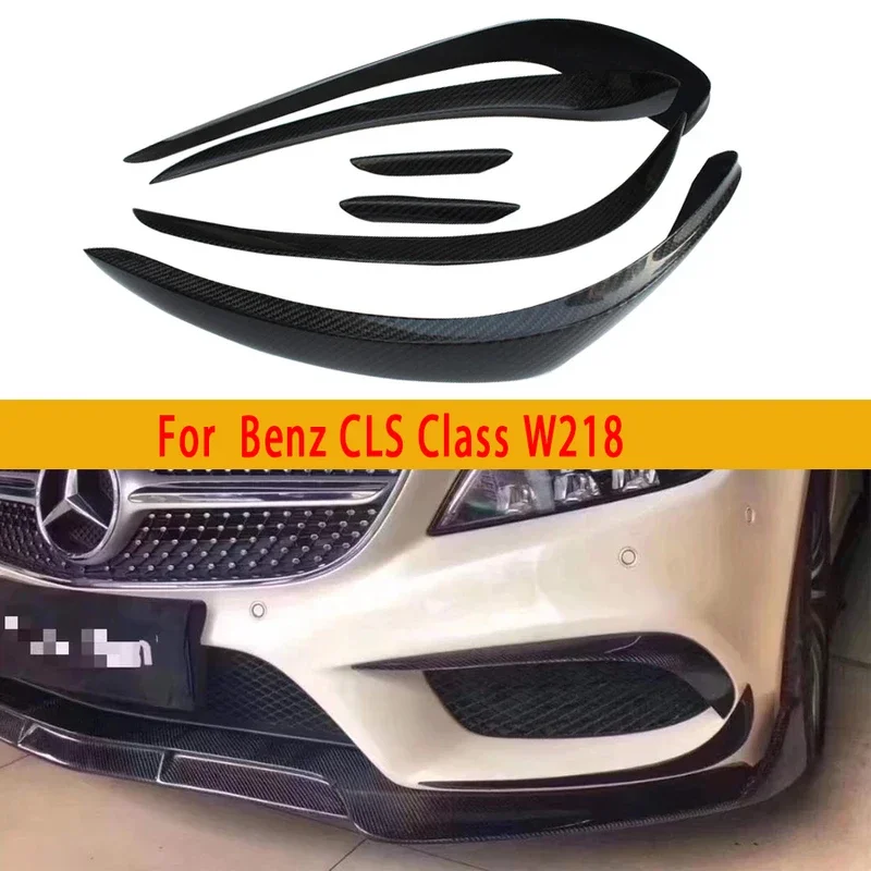 For Mercedes Benz CLS Class W218 300 350 2010-2018 Carbon fiber wind knife fog lamp air vent decorative strip Car Accessories