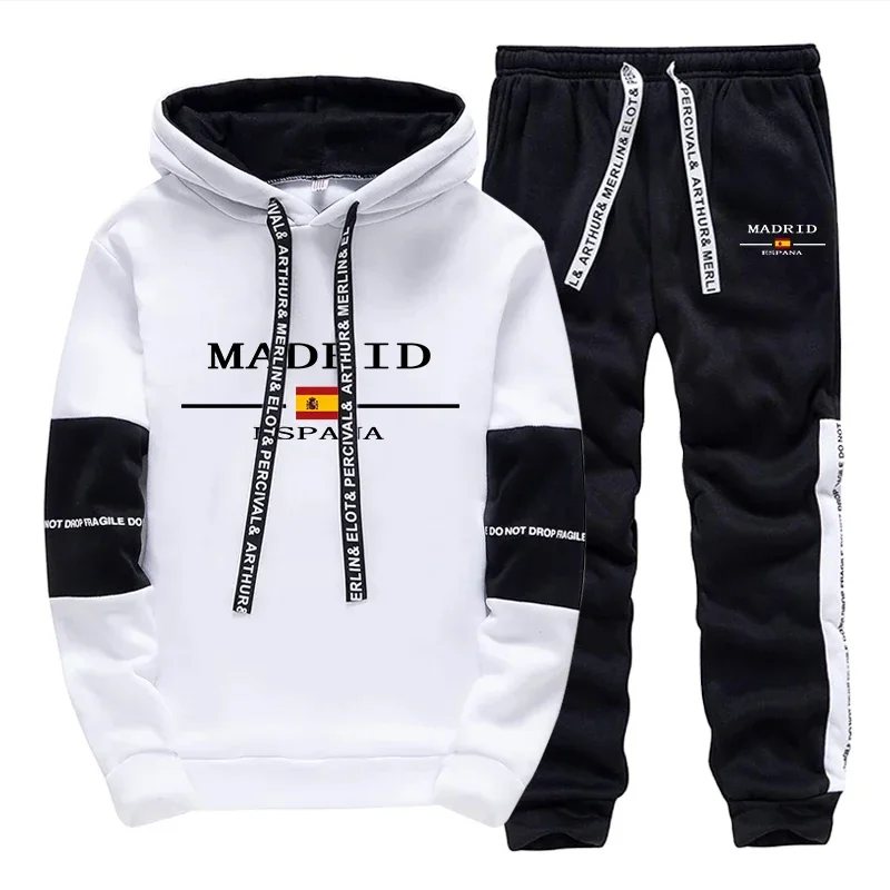 

Hot Sale Quality Men's Tracksuit Autumn Winter Sport Hooded Casual Single Sweatshirt And Daily Sweatpant Comfort Outdoor Jogging