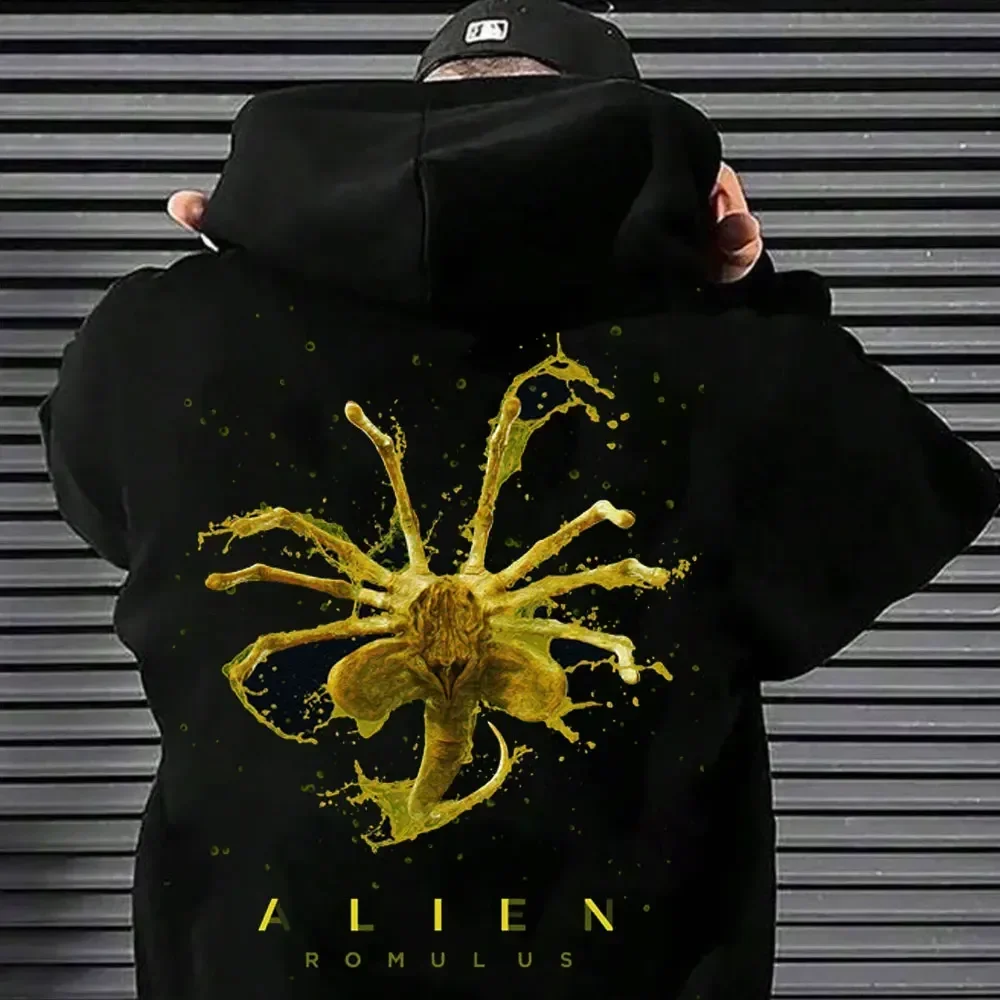 Alien Romulus Movie 2024 hoodies Gifts Men Women long sleeve Graphic Y2K Tops film lover fans Front and Back Print streetwear