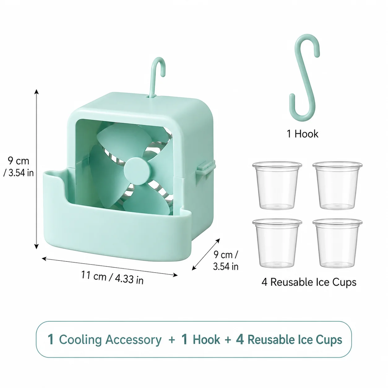 1 Portable Fan Cooler - Cooling Fan Suitable for Home, Office, and Outdoor Use, Relieving Summer Heat