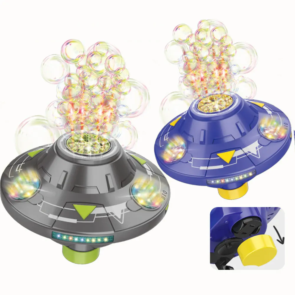 

UFO Bubble Machine Flying Saucer Kid Toy Rotation Obstacle Avoidance Disc Fully Automatic Universal Wheel Children Gift AC204