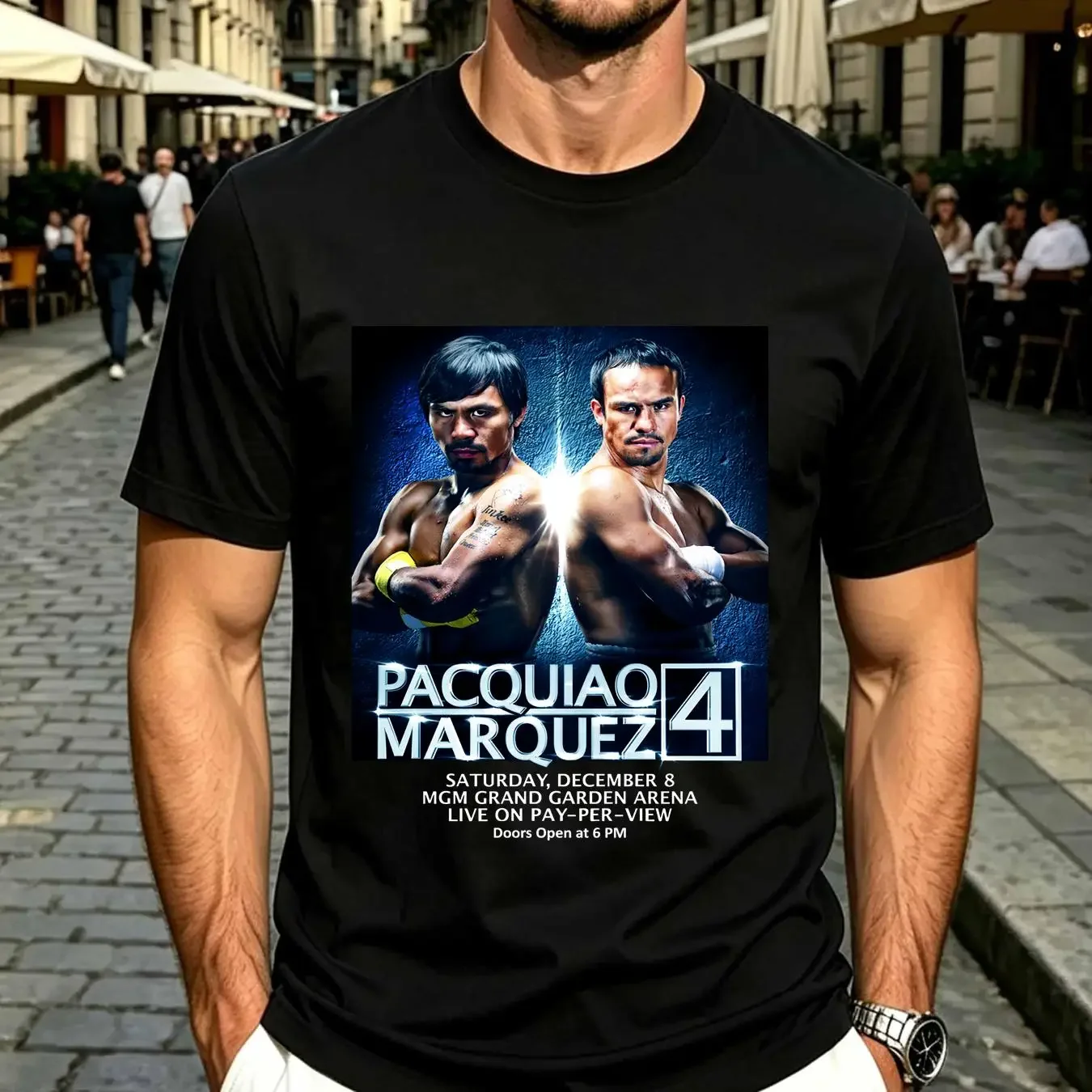 washed T Shirt Pacquiao Vs Marquez 4 Tale Of The Tape Payperveiw Boxing Size Medium Rare long or short sleeves vintage Washed