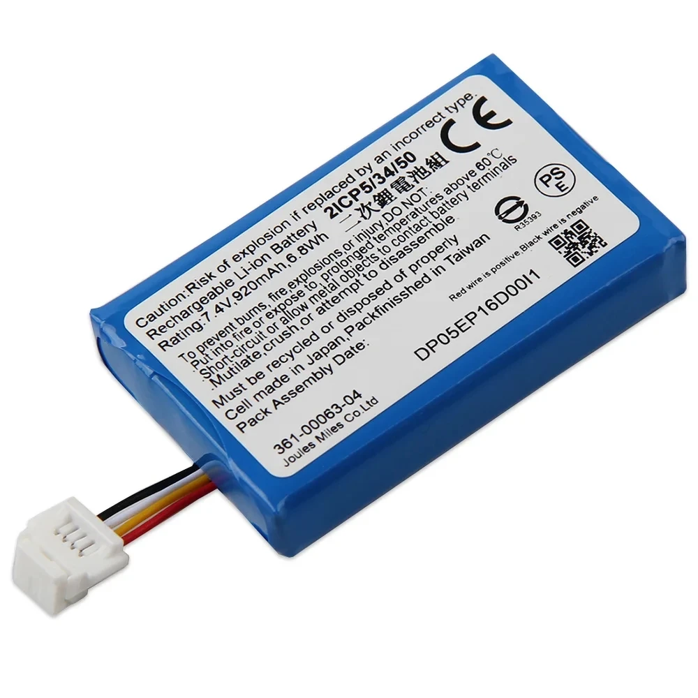 

New Replacement Battery 361-00063-00 361-00063-04 For Garmin BMW Motorrad Navigator 5 and 6 Premium Rechargable Batteries 920mAh