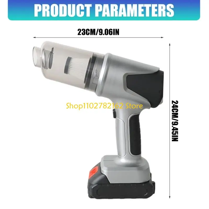 547B Rechargeable Auto Vacuum Cleaner for Quick Vehicle Interior Cleaning, Crevice Debris Pickup and Floor Mat Dust Removal