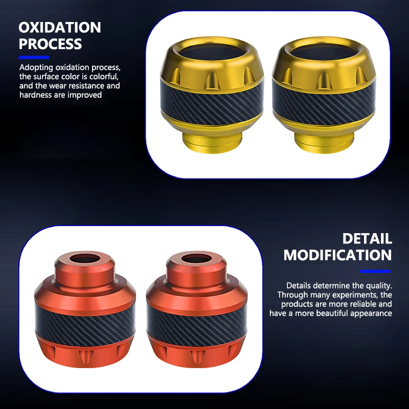 Slider anteriori protettivi anticaduta per motocicli universali in alluminio per Ducati Monster 696 Lander 250 Yamaha Adv 350 Honda