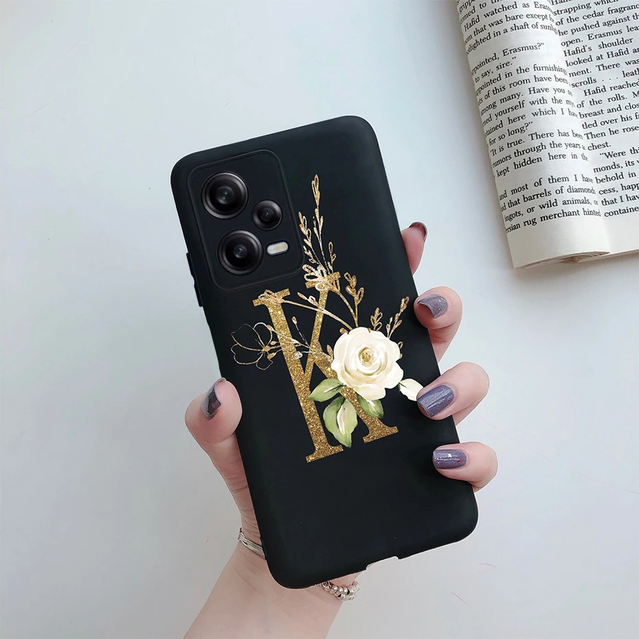 Case For Xiaomi Redmi Note 12 Pro Phone Case Fashion Pink Black Silicone Letters Cover For Xiaomi Redmi Note12 Pro Plus 5G Funda view 2