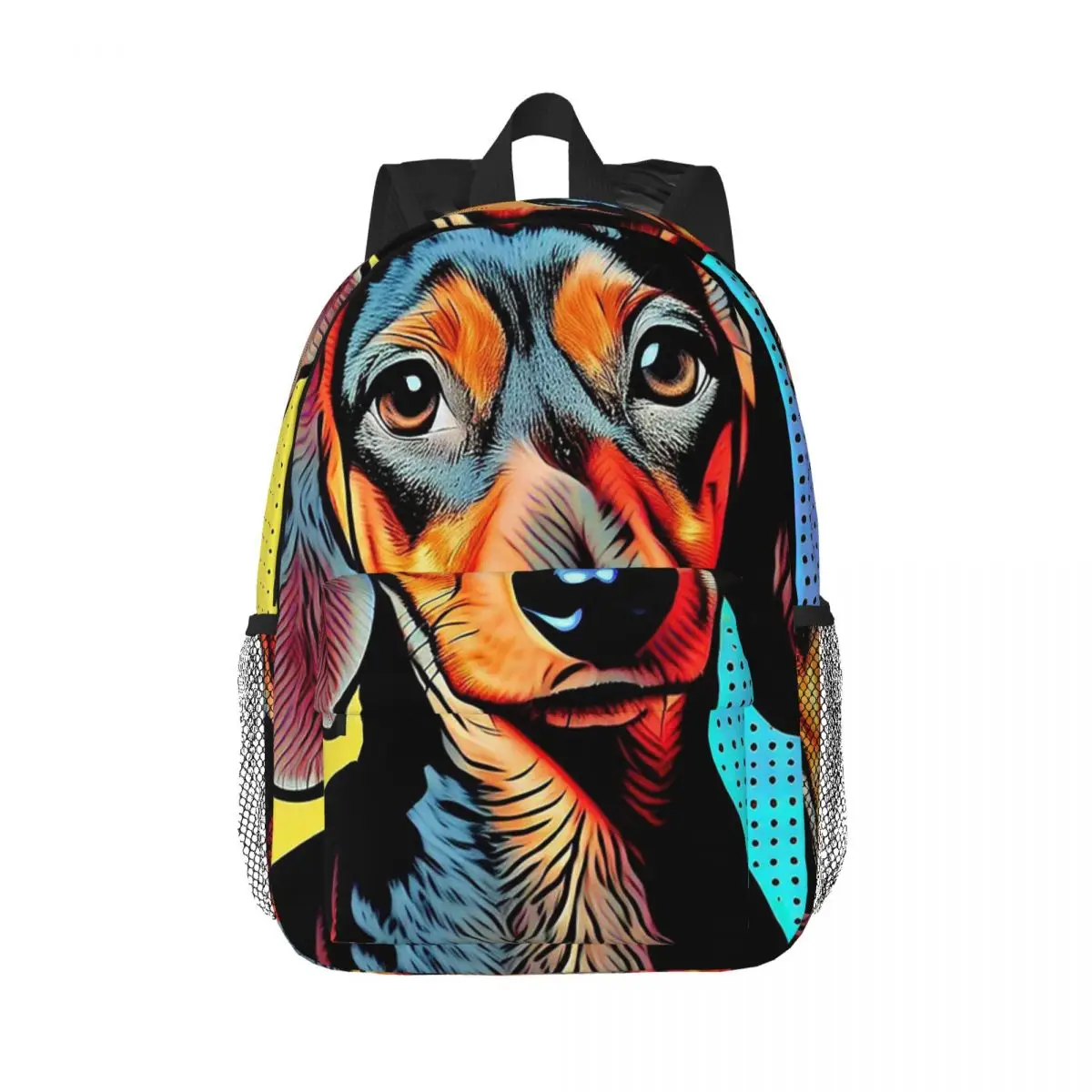 Dachshund Sausage Dog Pop Art Backpacks Teenager Bookbag Cartoon Students School Bag Travel Rucksack Shoulder Bag Large Capacity