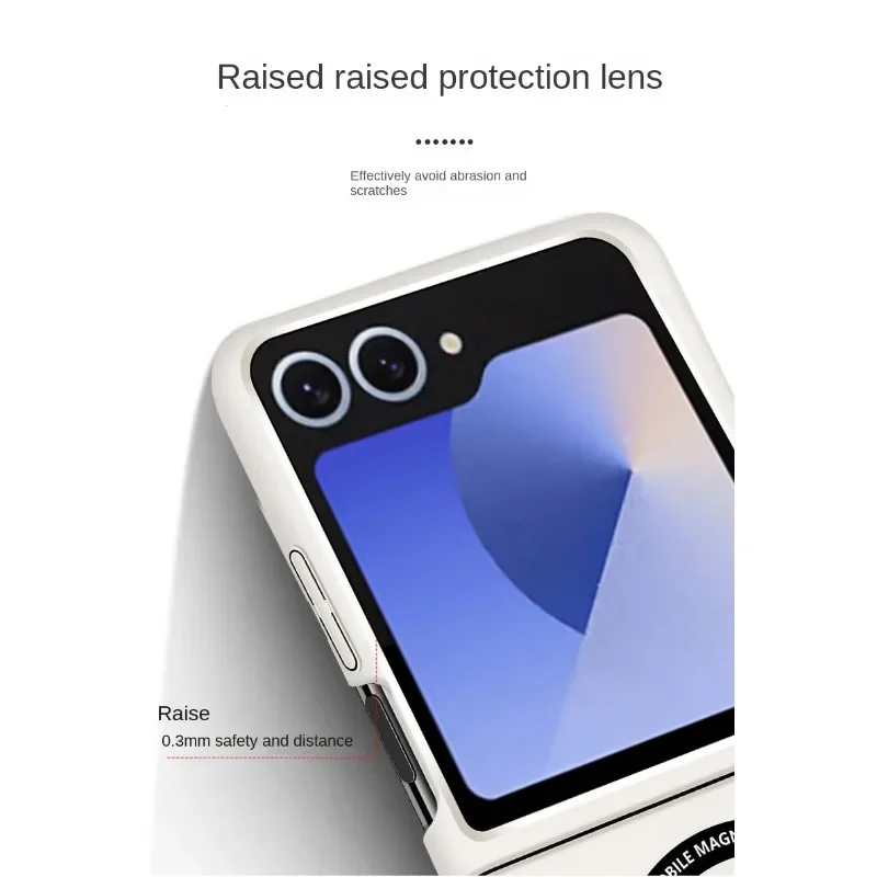 Роскошный простой ультратонкий однотонный чехол для телефона Samsung Galaxy Z Flip 7, 6, 5, 4, 3, противоударный защитный чехол с магнитным притяжением