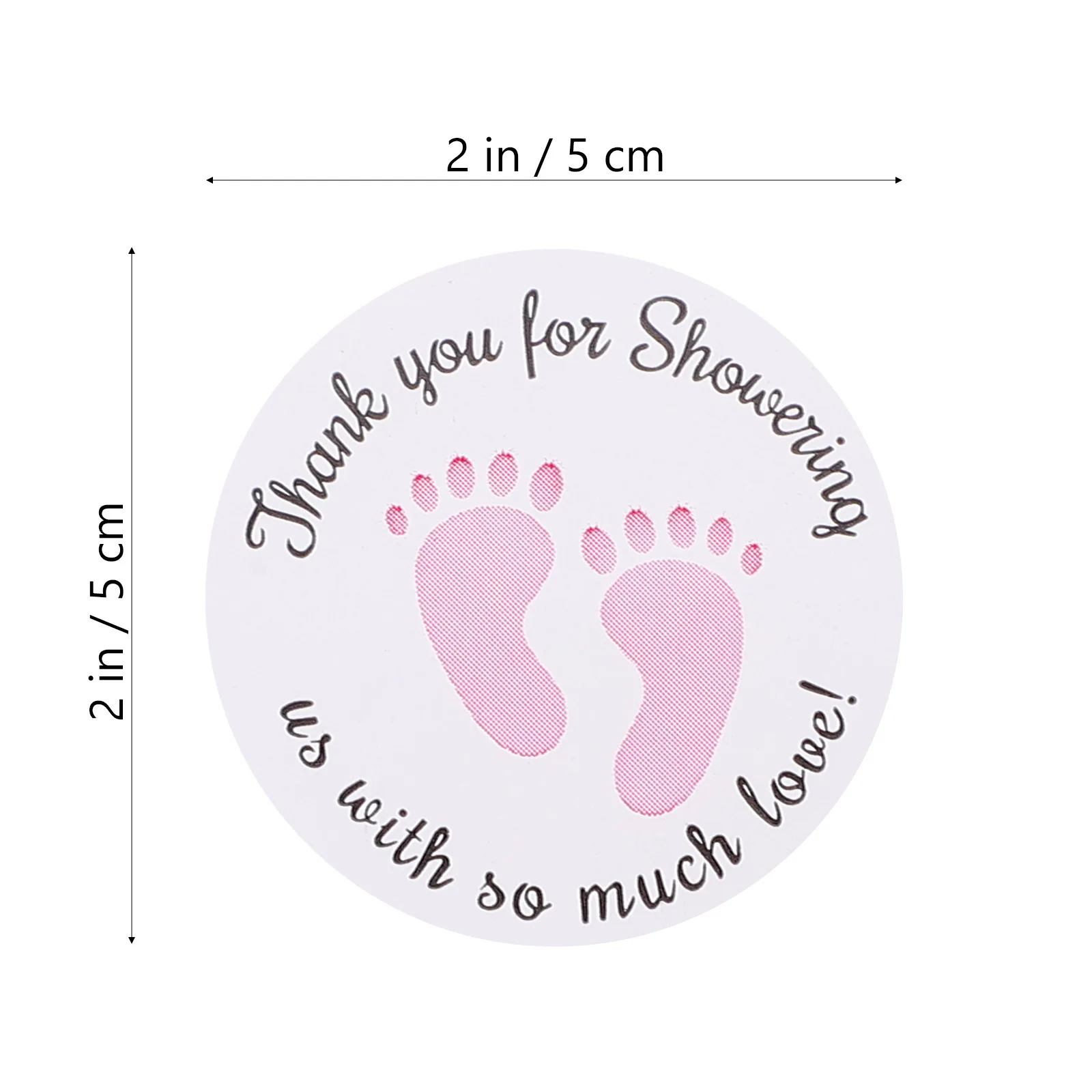 1000 قطعة ملصقات بصمة شارات ذاتية اللصق لأكياس الهدايا وحفلات الاستحمام ملصقات شكرًا لك ورق مقاوم للماء #2