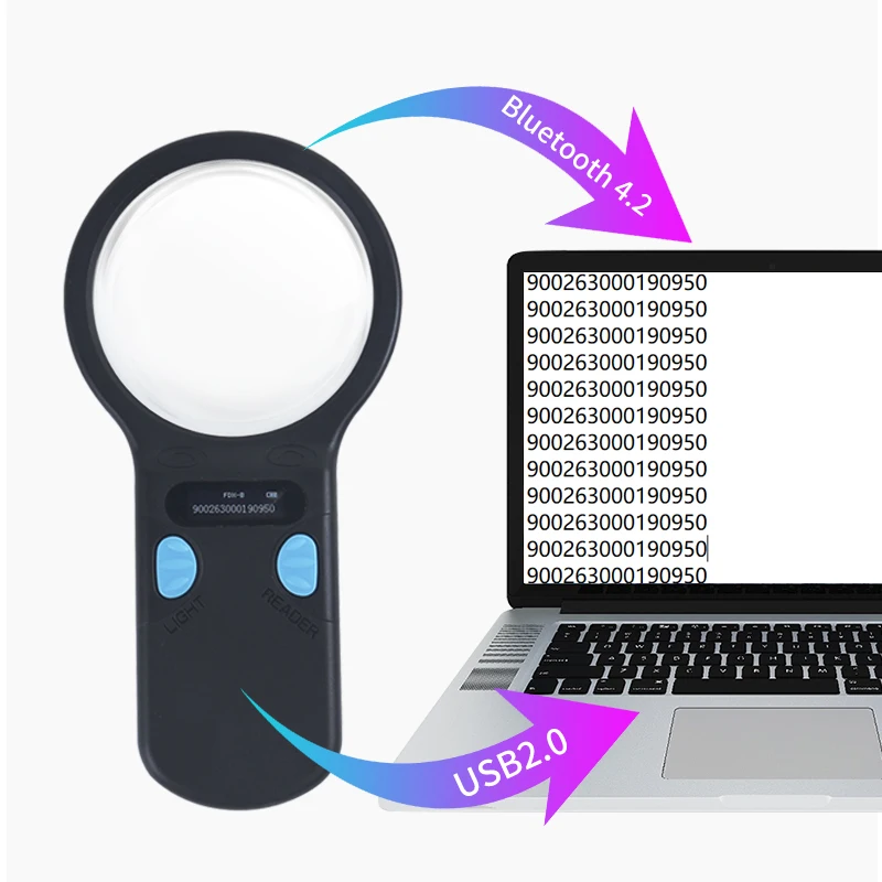 Handheld 134.2KHz 125kHz Animal RFID Reader Pet Cat Dog Microchip Scanner FDX-B Glass Chip USB/Bluetooth Tag Reader