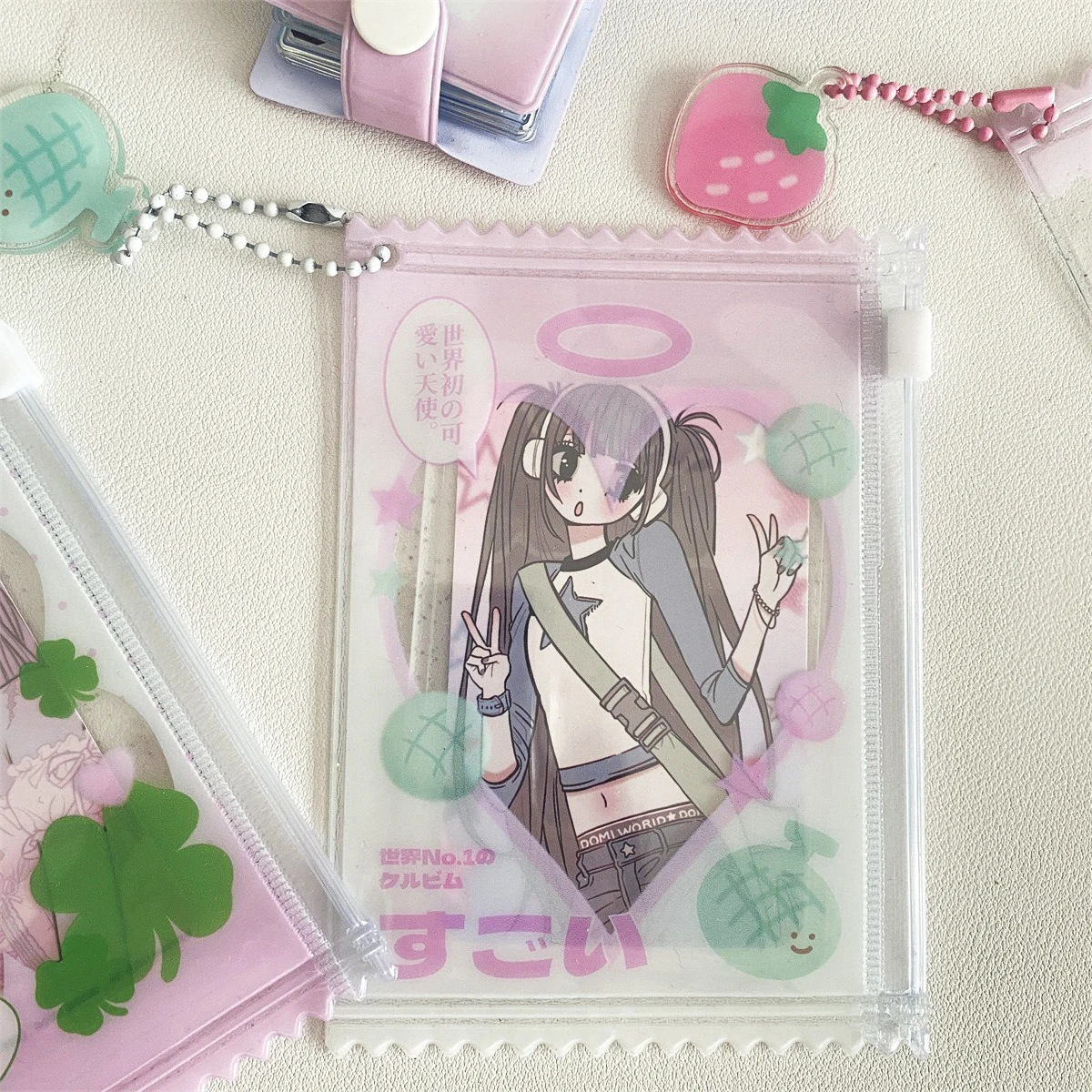 

Cute Transparent Shiny Candy Bag Kpop Card Sleeves Holder Photocard Holder Card Films Game Cards Protector