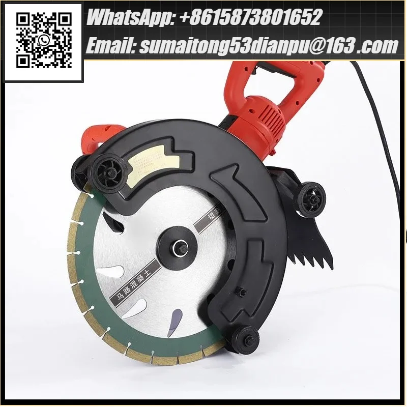 Handheld Concrete Groove Slotting Machine Brick Wall Cutting Machine   Dustless Hydropower Slot Multi-angle Circular Saw