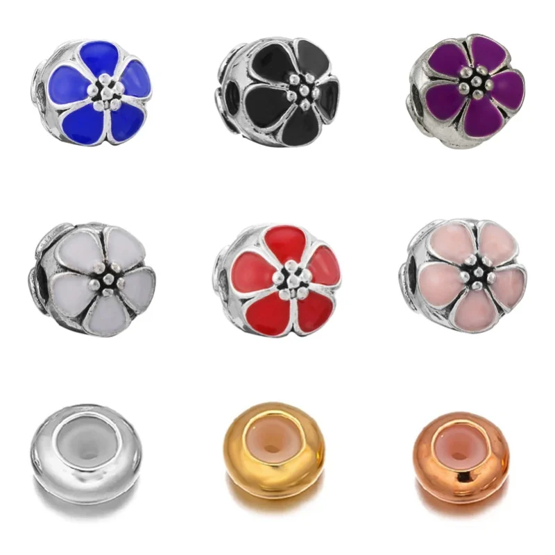 2024 New Safety Buckle Clip Charms Beads For Pandora Necklace Bracelet Keychain DIY Fine Jewelry Gifts Clasp Stopper Bead