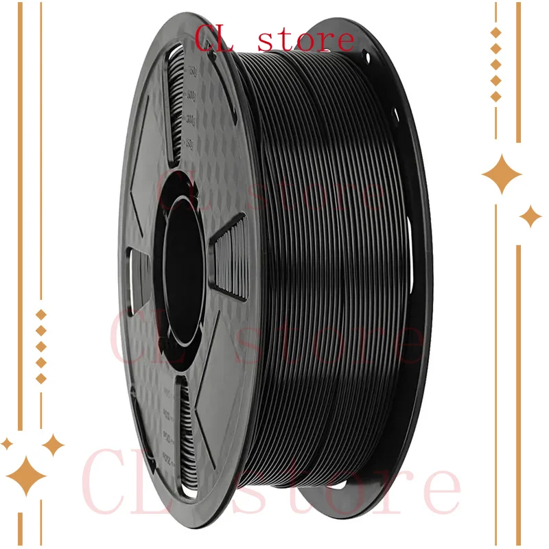 

Black PETG Filament 1KG 1.75mm 3D Printer Filament 2.2LBS PETG Plastic Wire 3D Printing Material