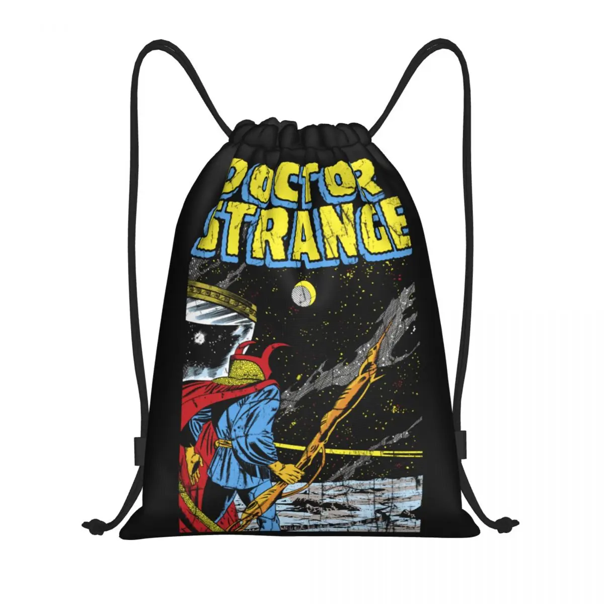 Custom Doctor Strange Into Space Drawstring Backpack Women Men Gym Sport Sackpack Portable Shopping Bag Sack