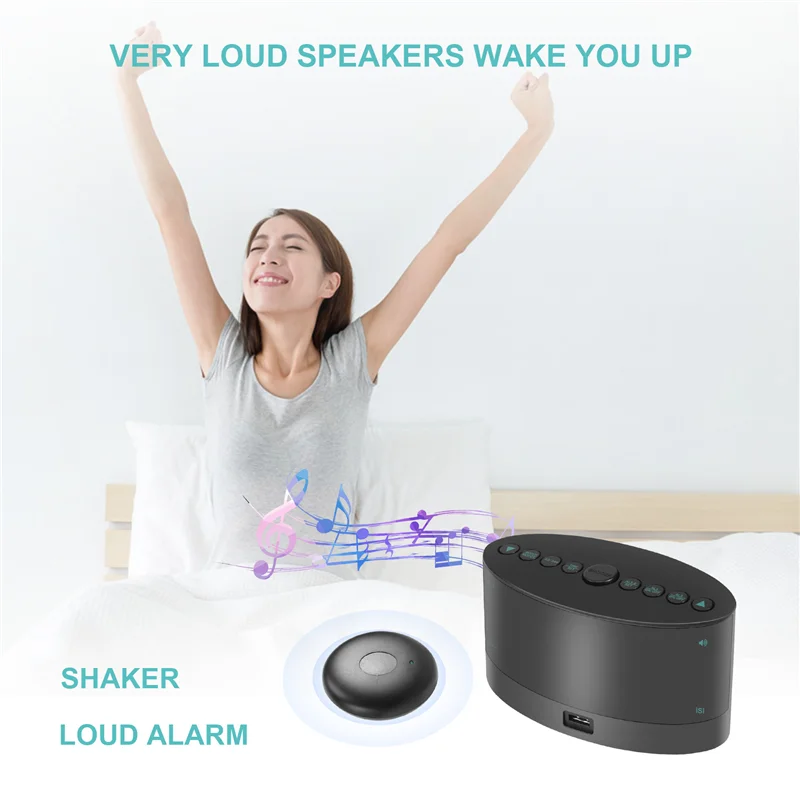 

ELEG-Extra Loud Alarm Clock With Wireless Bed Shaker,Vibrating Dual Alarm Clock For Heavy Sleepers, Deaf And Hearing-Impaired