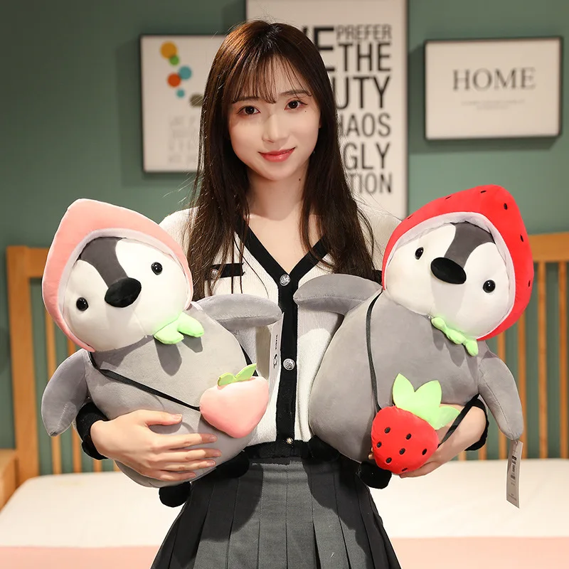 Kawaii Penguin Plush Toy for Kids Soft Stuffed Pillow Gift Cute Transforming Penguin Rabbit Fruit Flower Doll