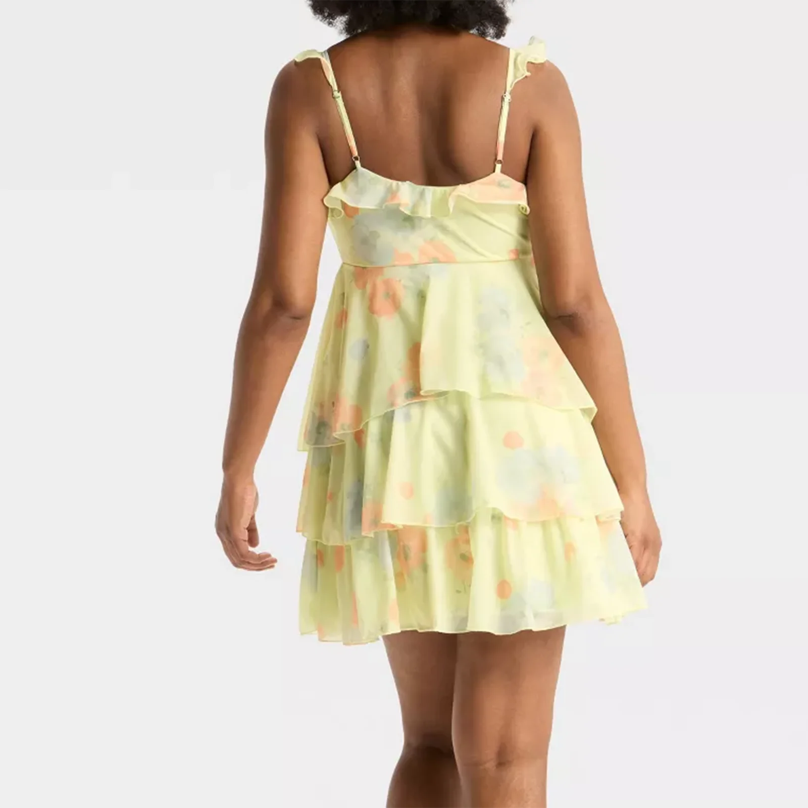 Mulheres sem mangas em camadas mini vestido verão floral impressão plissado em camadas vestido de festa para férias cocktail praia streetwear