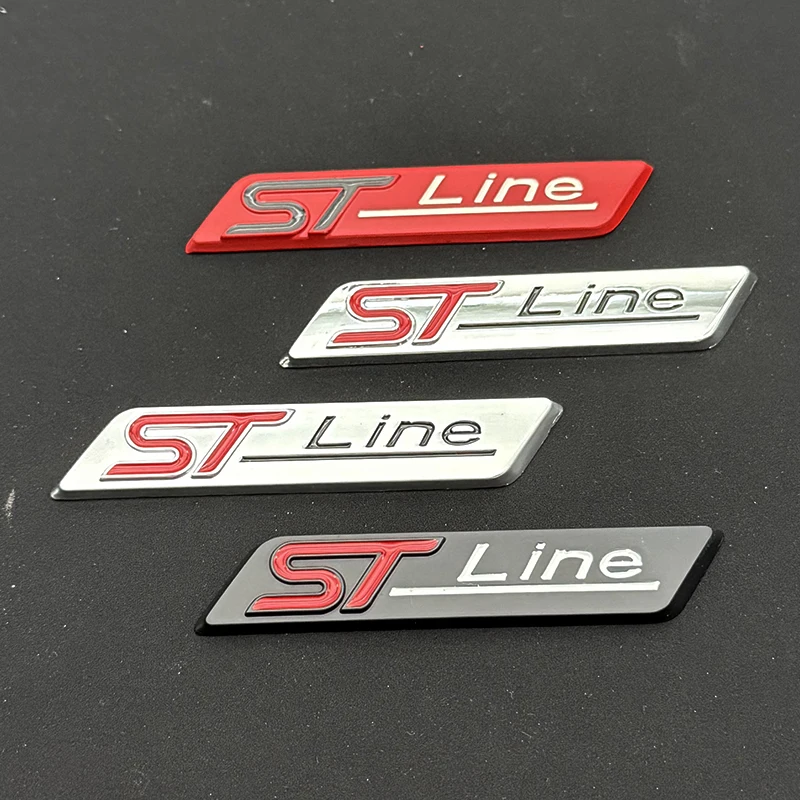 ثلاثية الأبعاد المعادن Stline شعار ST خط شعار ملصق سيارة درابزين الجانب شارة لفورد فوكس فييستا بوما فييستا كوغا مونديو اكسسوارات السيارات