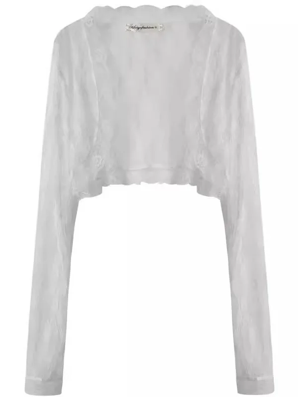 سترة نسائية صيفية جديدة من الدانتيل الأبيض ort Svel بحزام كتف Dr Outer awl طويلة Sve