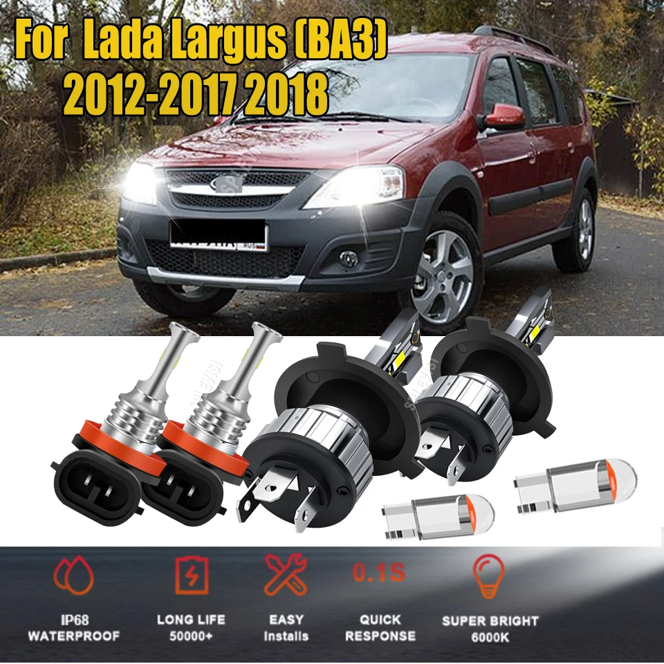 

H4 H11 LED White CSP Headlamp Fog Light High Performance Conversion For Lada Largus (BA3) 2012 2013 2014 2015 2016 2017 2018