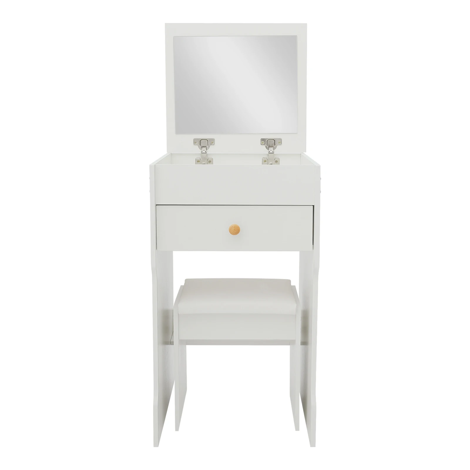 Coiffeuse couleur noyer noir/blanc, coiffeuses et bancs de toilette, table de maquillage compacte, coiffeuse à plateau rabattable en MDF de 40 cm avec tiroirs de rangement, compartiments séparateurs, table de chevet peu encombrante, design durable et résistant à l'usure, pour petites chambres