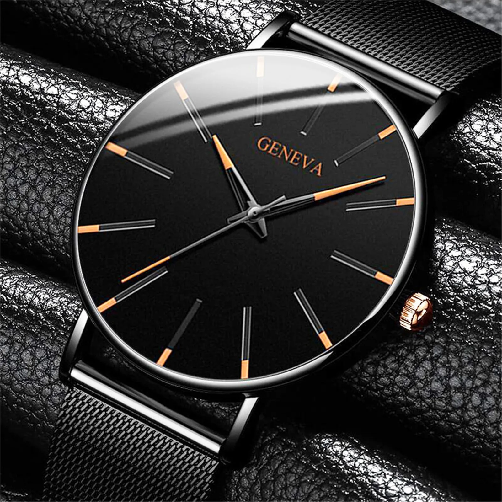 Men\'s Watches High-end Fashion Ultra Thin Watches Business Stainless Steel Mesh Quartz Watch Relogio Masculino 2023 Dropshipping