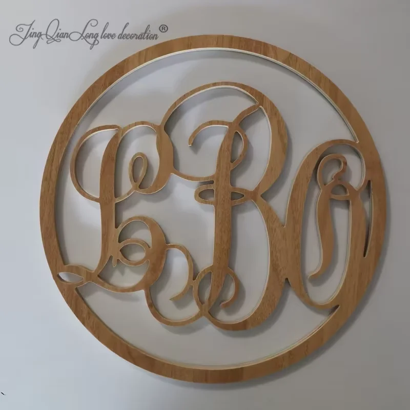 

Custom Reception Decor Wooden Circle with Names, Custom Circle Wood Cut Sign, Wedding Gift