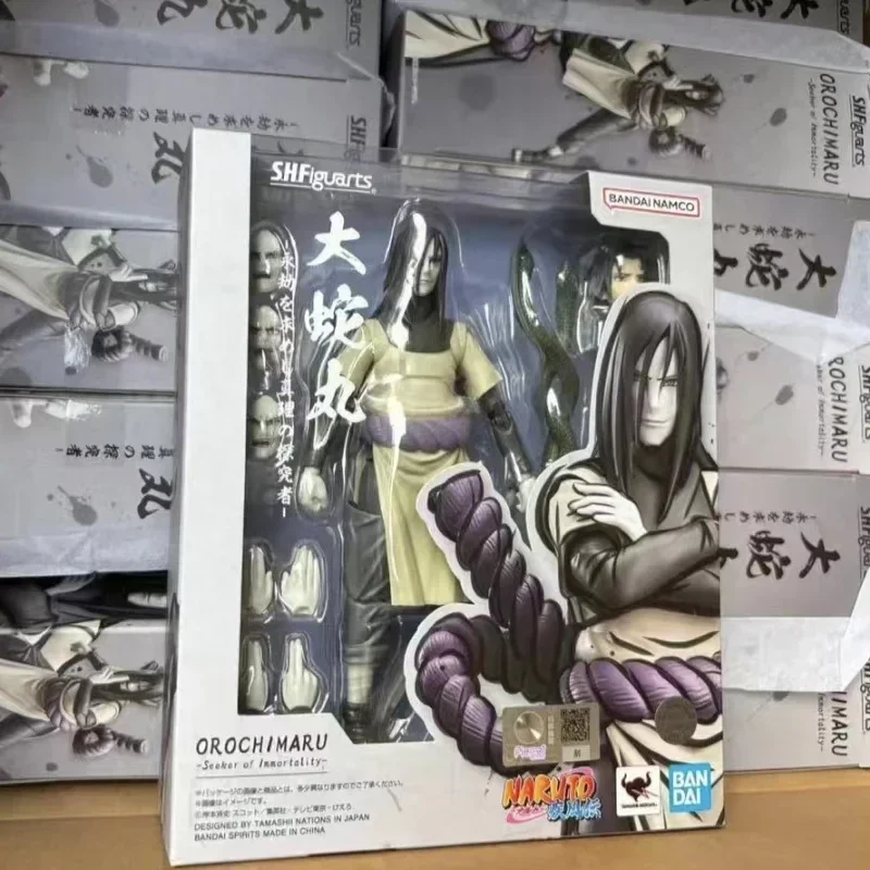 

In Stock Bandai Original S.H.Figuarts SHF Naruto OROCHIMARU Uchiha Sasuke Anime Action Figure Finished Model Kit Toy Gift