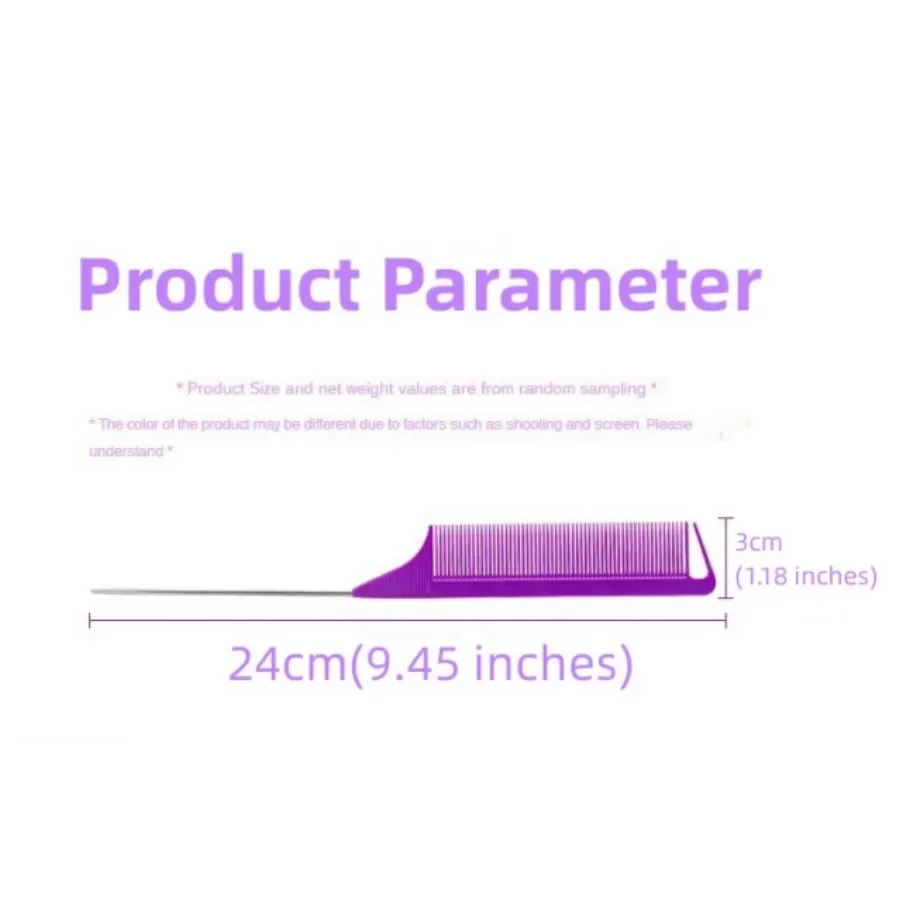 5pcs/12pcs professional candy color styling pointed comb, used for hair style tools such as wig braids and hair dyeing
