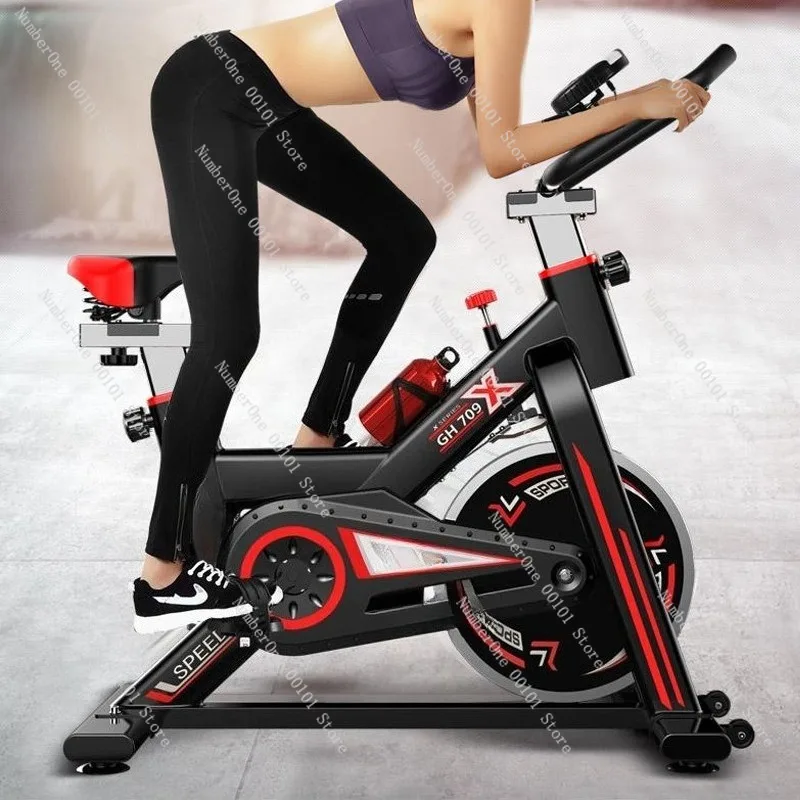 Home Fitness Silent Indoor Exercise Bike Household Spinning Bicycle Stepless Resistance Cardio Training Cycle Adjustable Seat