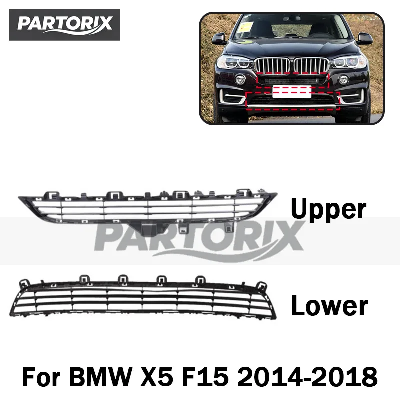 Front Bumper Grille For BMW X5 F15 2014-2018 Front Bumper Vent Mesh Front Bumper Ventilation Net