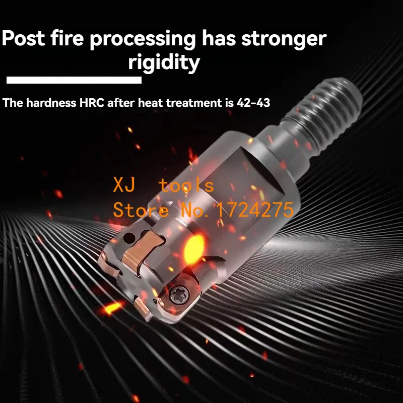 Small Diameter EXN02R Fast Feed Locking Tooth Type Milling Cutter Head Seismic Resistant Milling Cutter Head LNMU0202 Insert