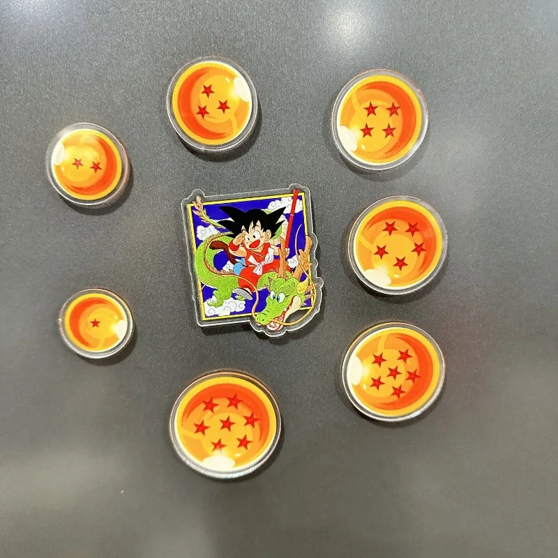 Dragon Ball Son Goku Magnetic Fridge Stickers Anime Acrylic Kitchen Message Board Refrigerator Magnet Sticker Decoration Gift